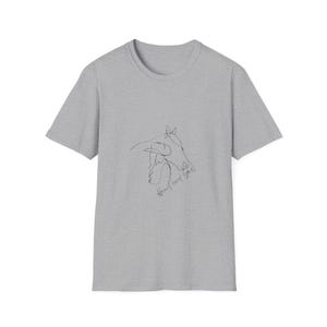 Whimsical Animal Friends Unisex Softstyle T-Shirt, Cute Graphic Tee, Gift for Animal Lovers, Casual Wear, Fun and Playful Fashion
