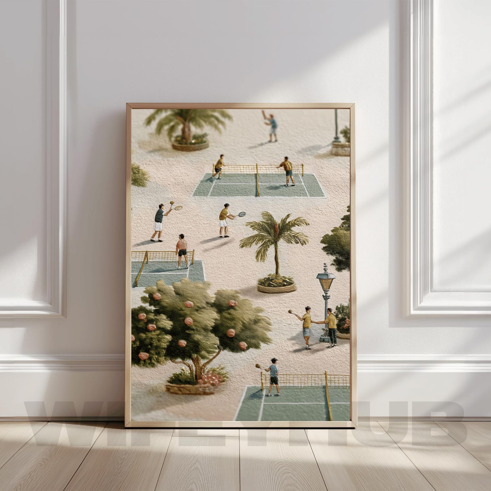 Pink vintage truck coastal art print wall decor