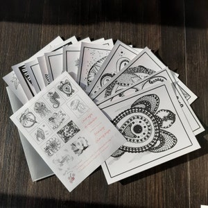Kit No1 Mandalas Animaux - Kit de 11 coloriage de relaxation imprimés sur papier cartonné