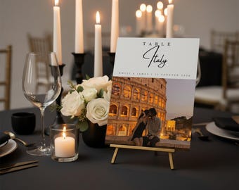 Wedding Reception Table Numbers Cards, Adventure Wedding Essentials Polaroid Photo Wedding Sign Travel Theme Decor Digital Download Template