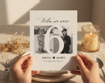 When We Were Table Numbers Wedding Table Number With Photos, Wedding Reception Table Numbers With Pictures, When We Were Wedding Signs