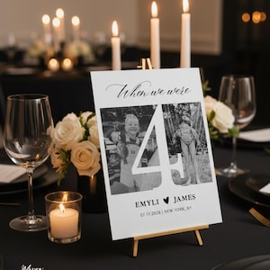 Wedding Reception Table Numbers When We Were Table Numbers Template, Seating Chart Cards, Wedding Signage, Wedding Decor Digital Download