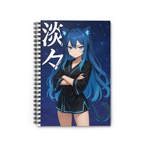 Anime Spiral Notebook - Ruled Line, Journal, Sketchbook, School Supplies, Gift for Anime Fans