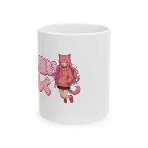 Cute & Strong Ceramic Mug, Coffee Cup, Anime Inspired
