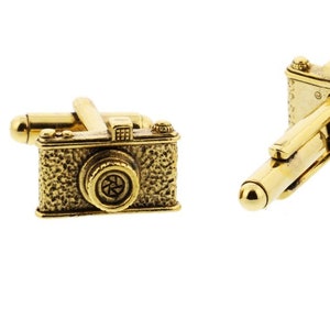 Gold Camera Cuff Links