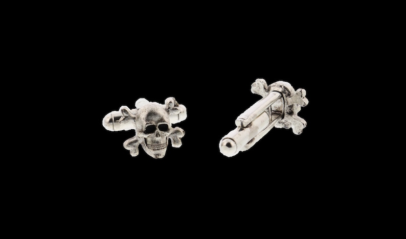 Gold Skull and Crossbones Cuff Links image 10