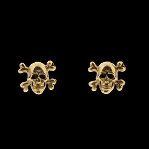 Gold Skull and Crossbones Cuff Links image 6