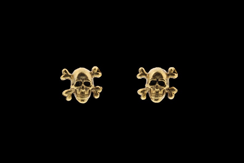 Gold Skull and Crossbones Cuff Links image 6