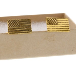 Silver American Flag Cuff Links image 9