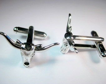 Cow Skull Western Cuff Links