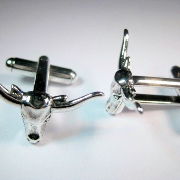 Cow Skull Western Cuff Links