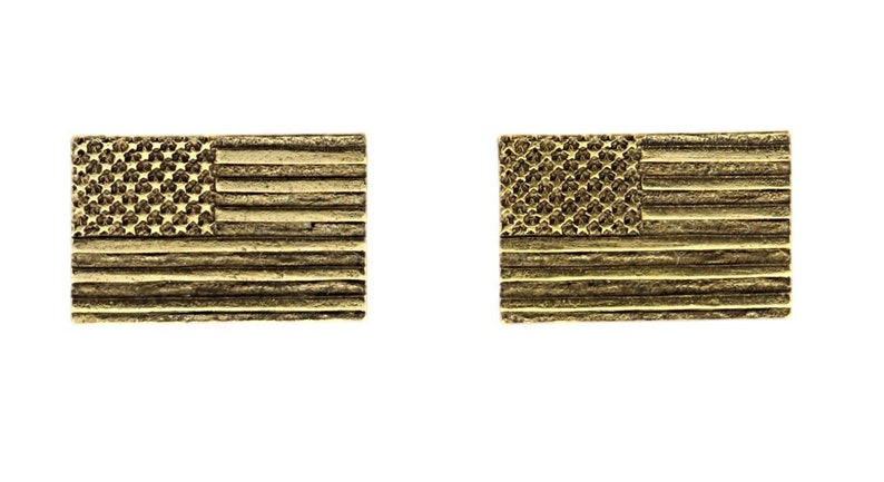 Silver American Flag Cuff Links image 8