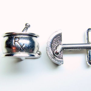 Boutons de manchette RX Silver Pharmacy