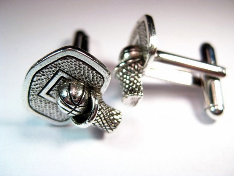 Basketball Hoop Cuff Links image 2