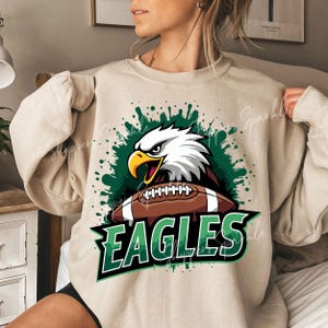 Eagles Football SVG: Game Day T-Shirt Design (PNG SVG Digital Download)