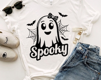 Spooky Ghost SVG, Halloween Kids PNG (Digital Download)