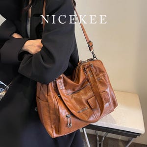 Large Capacity Retro Travel Bag – High-End Fashion Crossbody Shoulder Bag for Women, Woman Leather Bag, Business & Leisure Luggage Tote