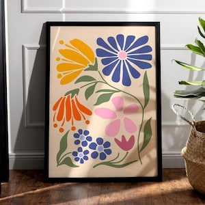 Trendy bloemenprintset: botanisch interieur (digitale download)