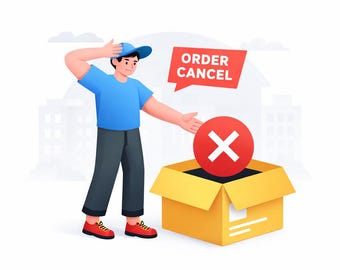 Solicitud de cancelación de pedido instantánea manualmente