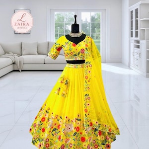 Designer Lehenga choli for party indian wedding guest wear reception mehndi sangeet wear chaniya choli for women girls ready to wear lehenga