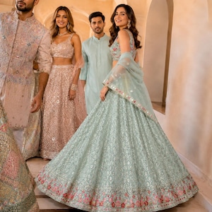 pista green color combination dresses Pista Color Dresses