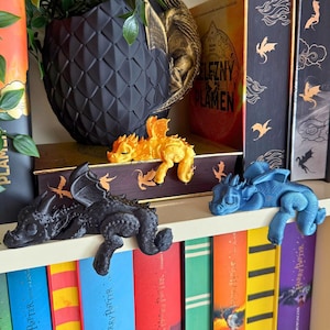 Sleeping Dragon Bookshelf Decor | Fourth Wing Inspired | Bookish 3D print | Dragons Bookshelf Decor | Romantasy Gift | Basgiath Dragons