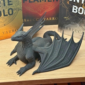 Fourth Wing Dragon Bookshelf Decor | Fourth Wing Inspired | Bookish 3D print | Romantasy Gift | Basgiath Dragons | Fantasy Dragon | Tairn