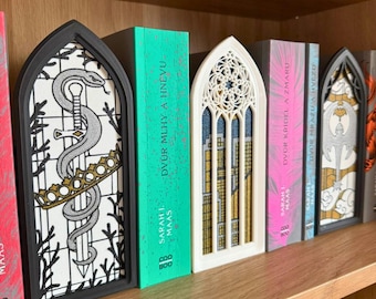 Romantasy raamboek hoekje | Boekachtige 3D-print | Boekenplankdecoratie | Romantisch cadeau | Boekachtig decor | Lezerscadeau | ACOTAR | Vierde vleugel