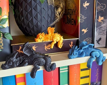 Sleeping Dragon Bookshelf Decor | Fourth Wing Inspired - Etsy