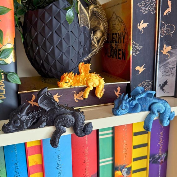 Sleeping Dragon Bookshelf Decor | Fourth Wing Inspired - Etsy