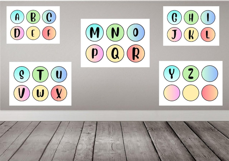 Alphabet Circle Letters – Printable ABC Set for Kids – Cut and Stick ...