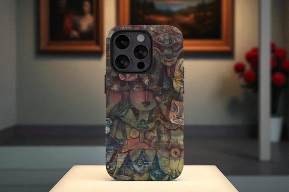 Classic Paul Klee Art iPhone Case, Magnetic Tough Case, Strange Garden 1923, iPhone 16 Pro, Gift for Art Lovers