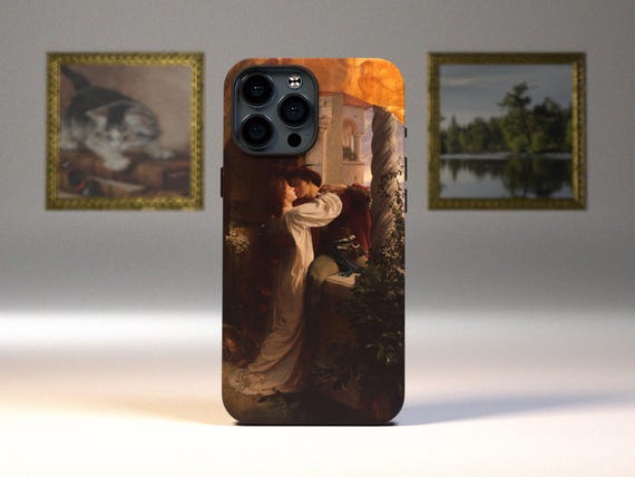 Classic Art iPhone Case - Frank Bernard Dicksee Romeo and Juliet, Phone Protector, Magnetic Tough Cover, Designer Smartphone Skin, Vintage