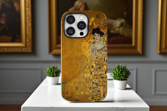 Art Nouveau Gustav Klimt Adele Bloch Bauer Portrait Phone Case, Luxury Magnetic Tough Cover, Gold Artwork iPhone Cover, Museum Quality,