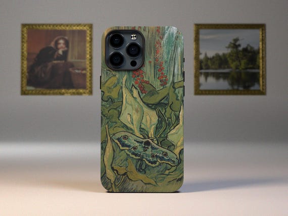 Van Gogh Art Case, iPhone Case, Emperor Moth (1889) - Magnetic Tough Cases, Protective Cover, Cool Phone Accessories, Unique Artistic Gift,