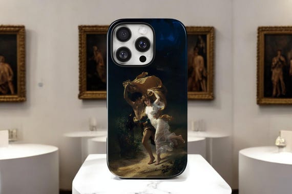 Classic Painting iPhone Case, Romantic Art Phone Cover, MagSafe Compatible, Vintage Artwork Accessory, Springtime Painting Case