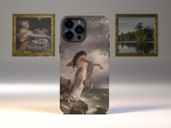 Art Phone Case, Death at Sunset for Sappho, Classic Art, iPhone Tough Case, Magnetic Cover, Gift for Art Lovers, Customizable Case