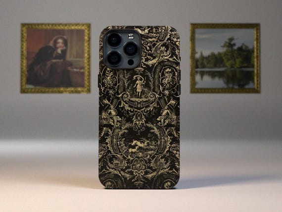 Elegant Magnetic Phone Case, Dark Floral Phone Cover, Unique Gift for Phone Protection, Stylish Accessory for Any Occasion
