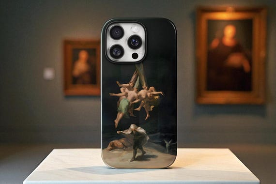 Goya Witches Phone Case, Dark Gothic Art Print, Francisco Goya Art, Occult Horror Decor, Haunting Surreal Artwork, Superstition Theme,