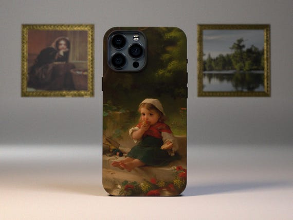 Art Phone Case, Portrait of a Child (1880) Émile Munier, Classic Art, iPhone Cases, Magnetic Tough Cases, Tough Phone Cover, Art Lover