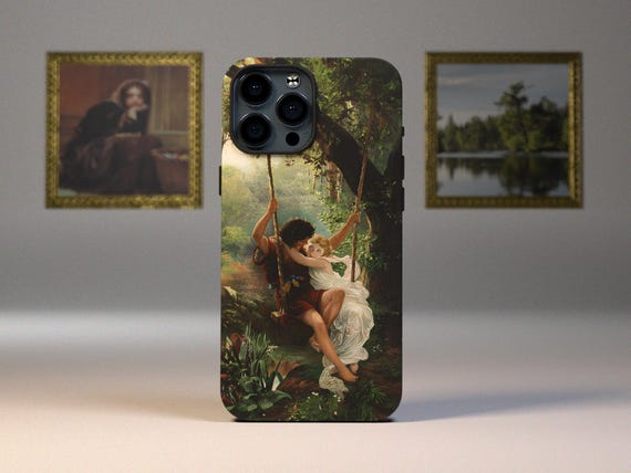 Art Phone Case, Springtime Design Inspired by Pierre Auguste Cot, Magnetic Tough Cases, iPhone Cover, Gift for Art Lovers, Protective