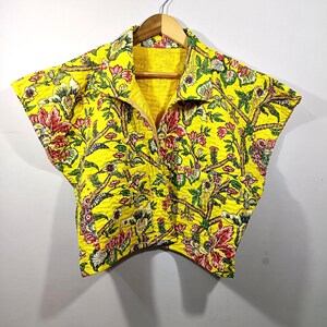 Handmade Patchwork Kantha Kimono Jacket: Upcycled Sari Cotton, Boho Festival Style