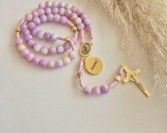 Rosario personalizado: Regalo de bautizo católico