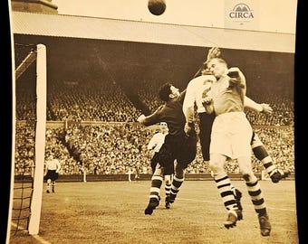 Foto della finale di FA Cup del 1950: Arsenal contro Liverpool a Wembley. Fotografia per la stampa. Cimeli calcistici d'epoca.