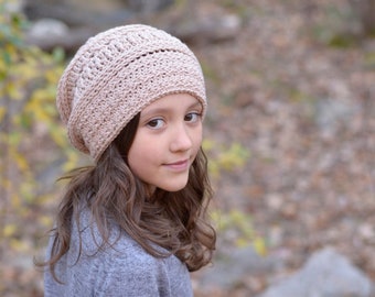 CROCHET PATTERN / Crochet Slouchy Hat / Slouchy Hat Pattern / Crochet Hat Pattern / Boho Hat / Hat Pattern / Piper Slouchy Beanie 102