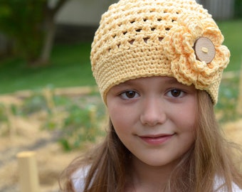 CROCHET PATTERN / Crochet Beanie Pattern /  Beanie Hat Pattern / Kids Hat Pattern / Crochet Hat Pattern / The Buttercup Beanie Pattern 101