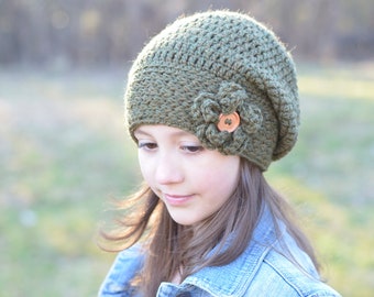 CROCHET PATTERN / Crochet Hat Pattern / Slouchy Hat Pattern / Beanie Hat Pattern / Beanie Pattern / Hat / Juniper Slouchy Beanie Pattern 111