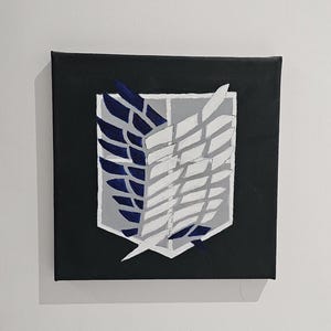 Anime Attack on Titan Canvas Painting of Scouts Logo