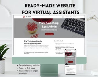 Ready-Made Website for Virtual Assistants | Custom Microsite with Hosting & Setup | Launch Your VA Business Website Fast