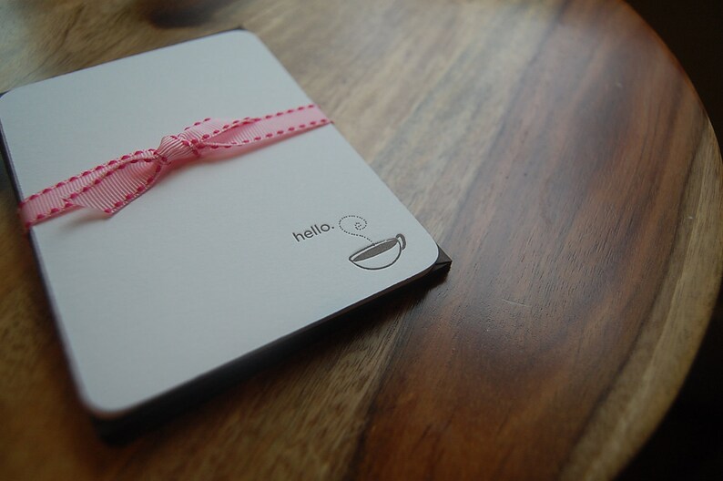 Letterpressed Hello Cards Etsy